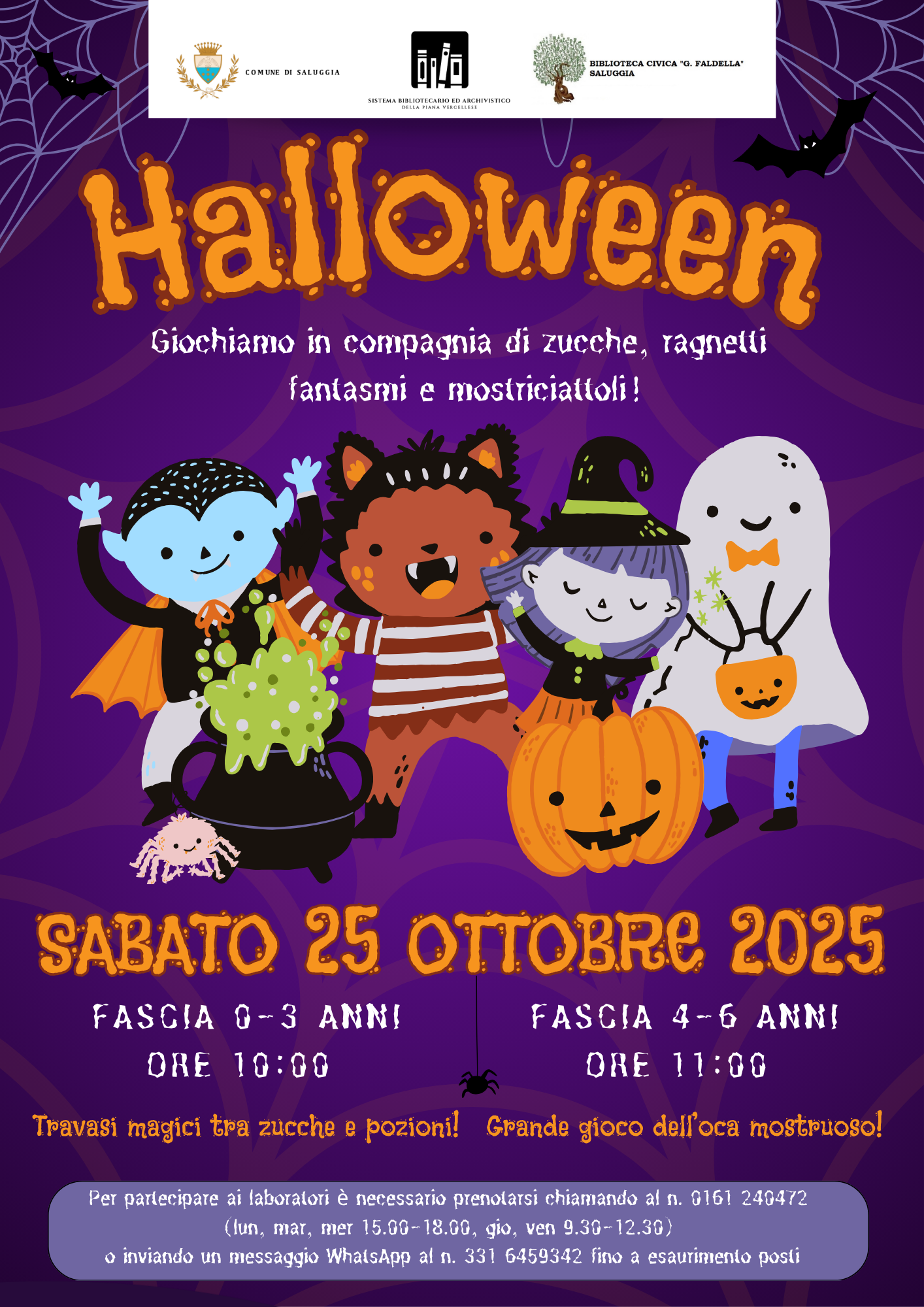 Laboratorio di Halloween 25 Ottobre 2025